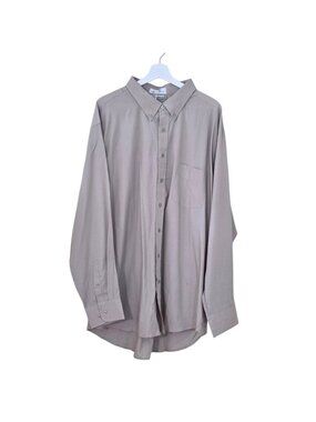 NWT Il Migliore Eco Shirt Men 4XL Khaki Tan Bamboo Rayon Cotton Button Down Edgy